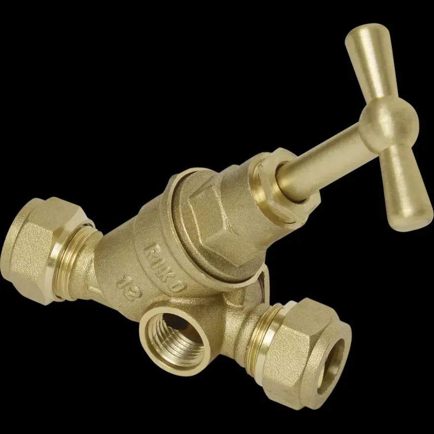 Sanivesk Stopkraan Knel + Aftap 15x15mm