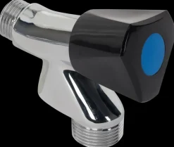 Sanivesk Wasmachinekraan + Keerklep 1/2"M Knop Zwart
