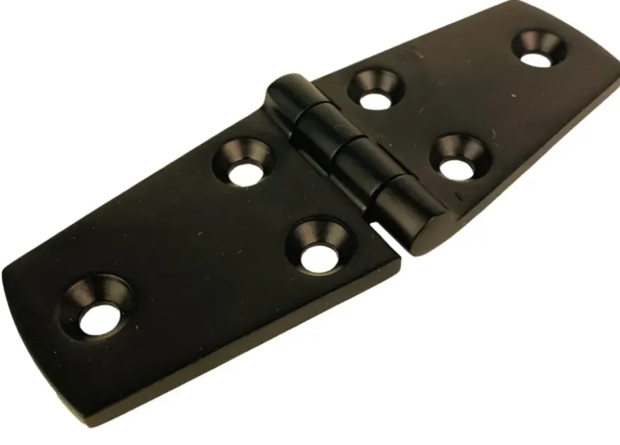 Scharnier 100x38x4mm RVS Zwart