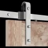Schuifdeursysteem industrieel RVS complete set met hangrollen