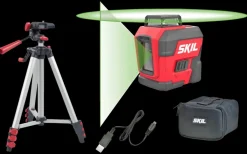 SKIL kruislijnlaser / rotatielaser 360° groen 30m 1961DA Li-ion – incl. USB oplaadkabel en statief