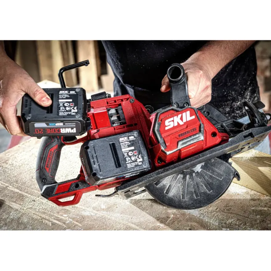 SKIL 20V cirkelzaag 3572EA XP brushless 66mm incl. 2x 4,0Ah accu + snellader