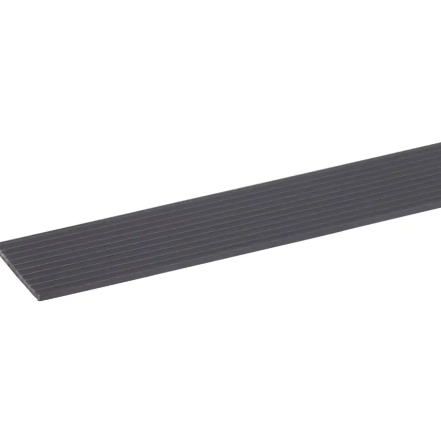 Slijtstrip kunststof antraciet zelfklevend 2,5x40mm 260cm