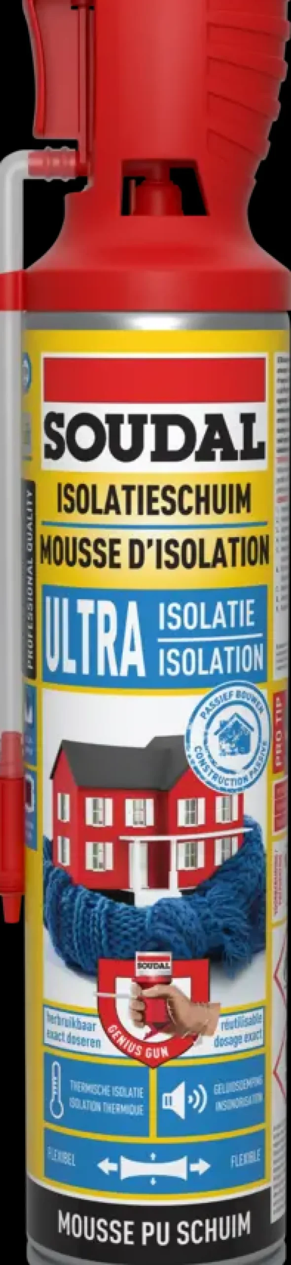Soudal pur bouwschuim ultra isolatie foam 600 ml