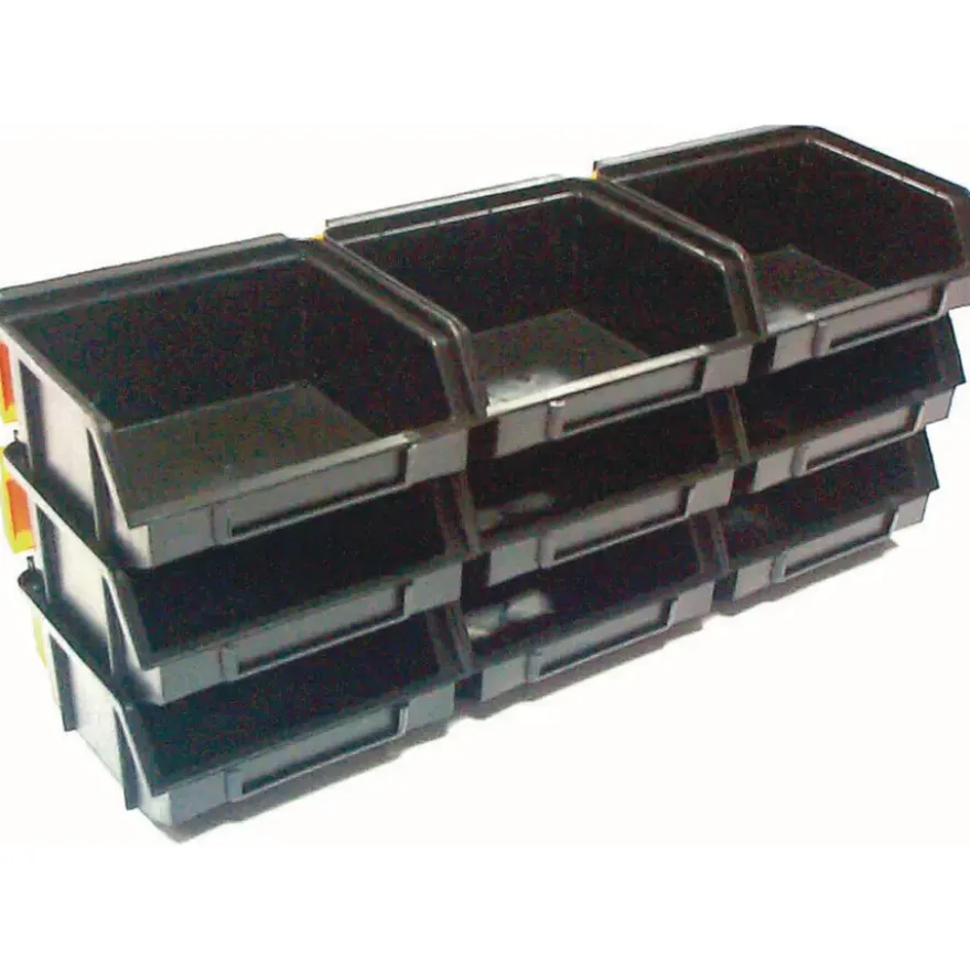 Stapelbakjes type B1 set 9 stuks met kunststof strip