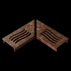 Stonewish Ultra Drain L-rooster corten wave patroon