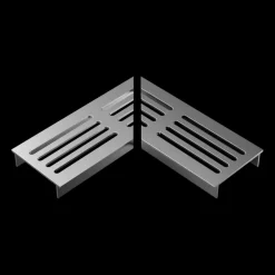 Stonewish Ultra Drain L-rooster zilver recht patroon