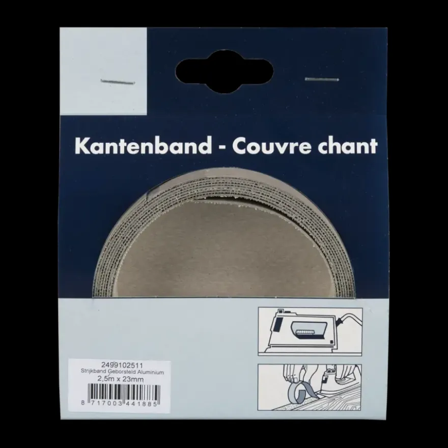 Strijkband inox metallic 23 mm 2,5 m