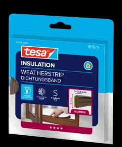 Tesa Tochtband E-profiel zelfklevend bruin 6m
