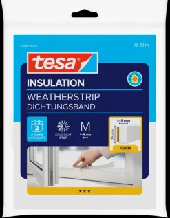 Tesa Tochtband I-profiel zelfklevend wit 25mm x 10m