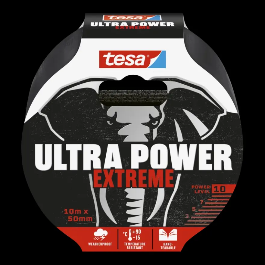 Tesa Ultra Power Extreme Repair ducttape zwart 50 mm x 10 m
