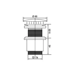 Tiger fonteinplug open in inox 5/4