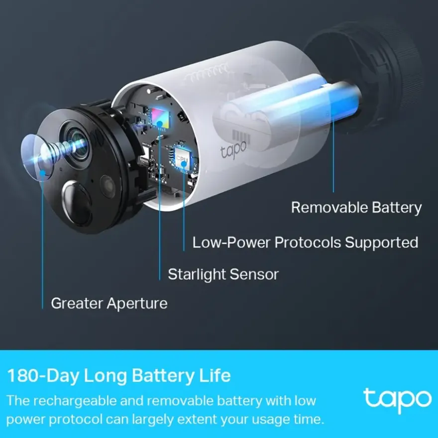 TP-Link Tapo TC420S2 2x beveiligingscamera's voor buiten 2.5K Ultra HD met batterij