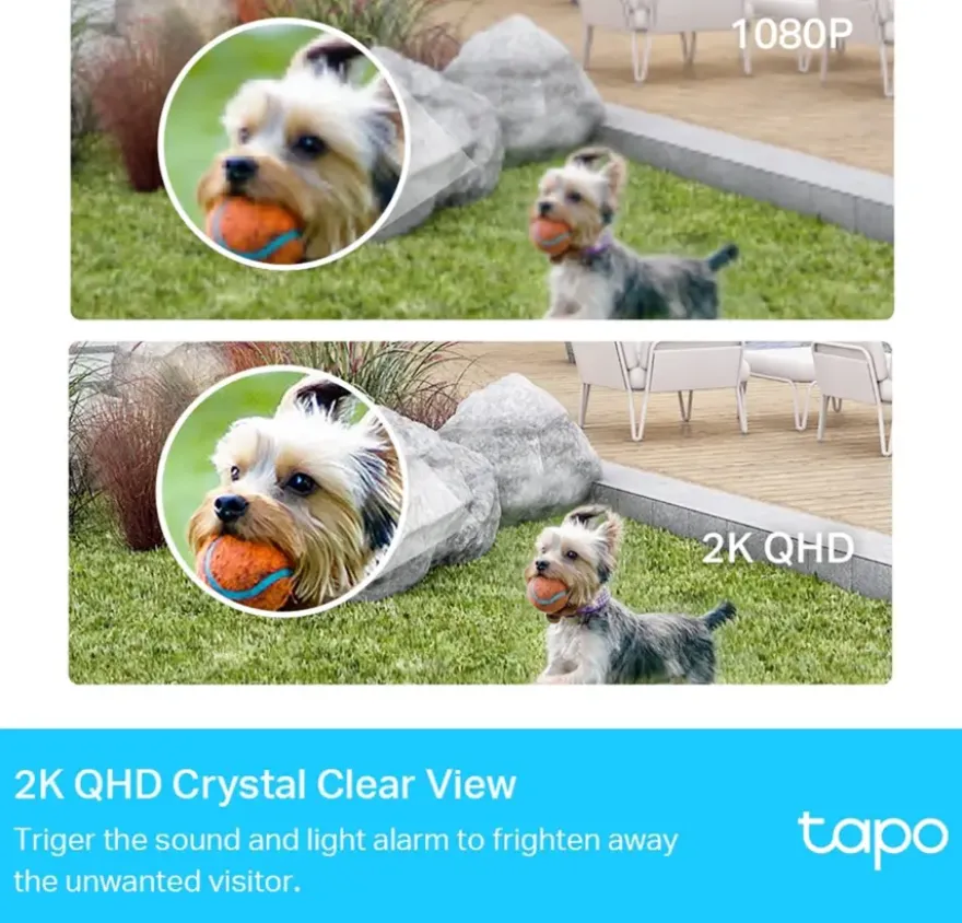 TP-Link Tapo TC420S2 2x beveiligingscamera's voor buiten 2.5K Ultra HD met batterij