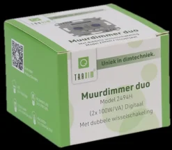 Tradim LED duo muurdimmer inclusief hotelschakeling 2494HH