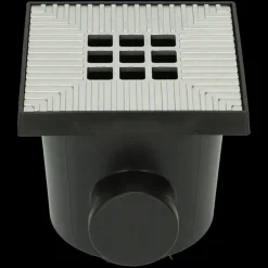 Ultradrain afvoerput met grijs rooster 20,2 x 20,2 x 21,3 cm