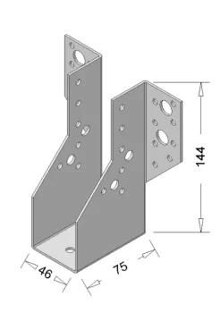 Waelbers raveeldrager zwaar 46 x 144,5 mm verzinkt