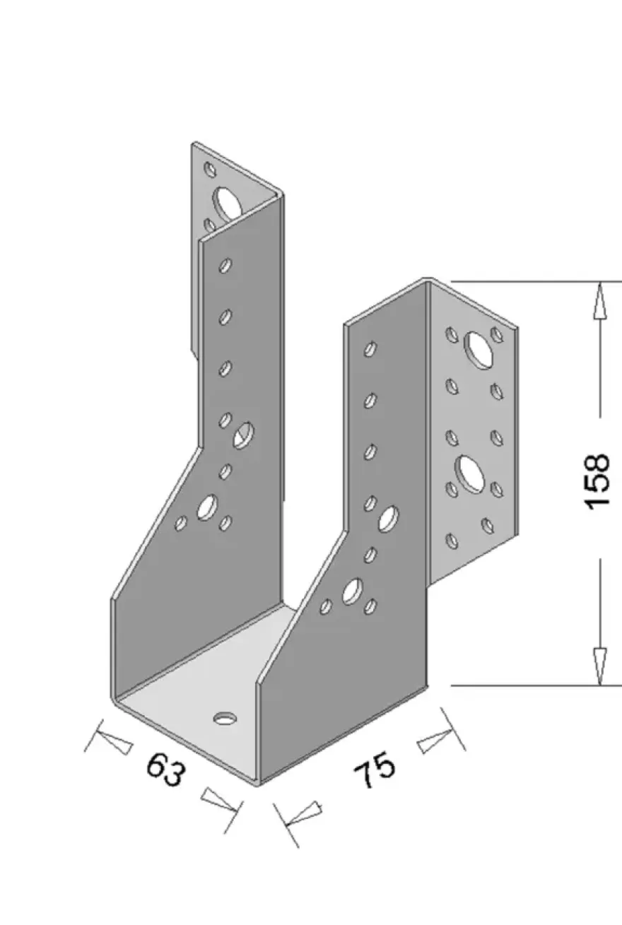 Waelbers raveeldrager zwaar 63 x 158 mm zwart
