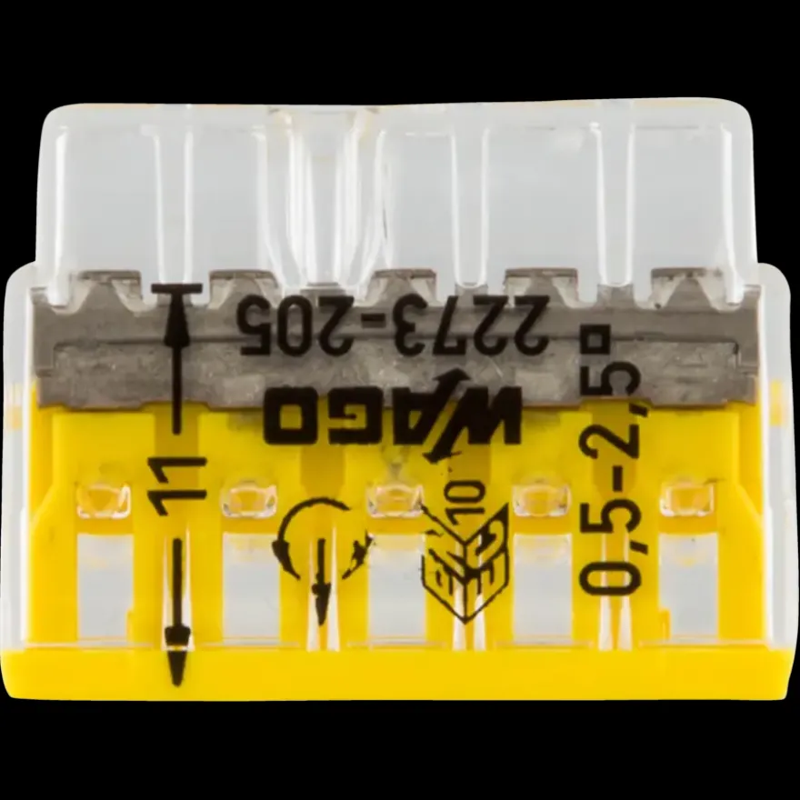 Wago Lasklem 5-voudig compact 0,5-2,5mm² 2273-205 20 stuks
