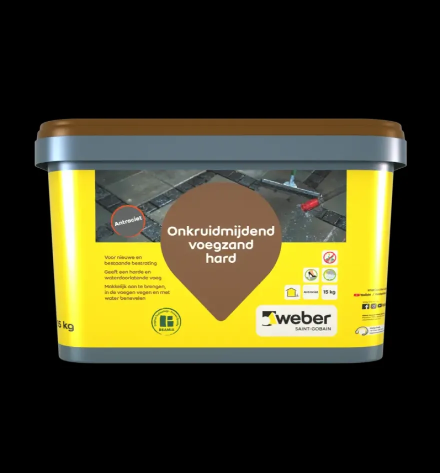 Weber Beamix onkruidmijdend voegzand hard antraciet 15 kg