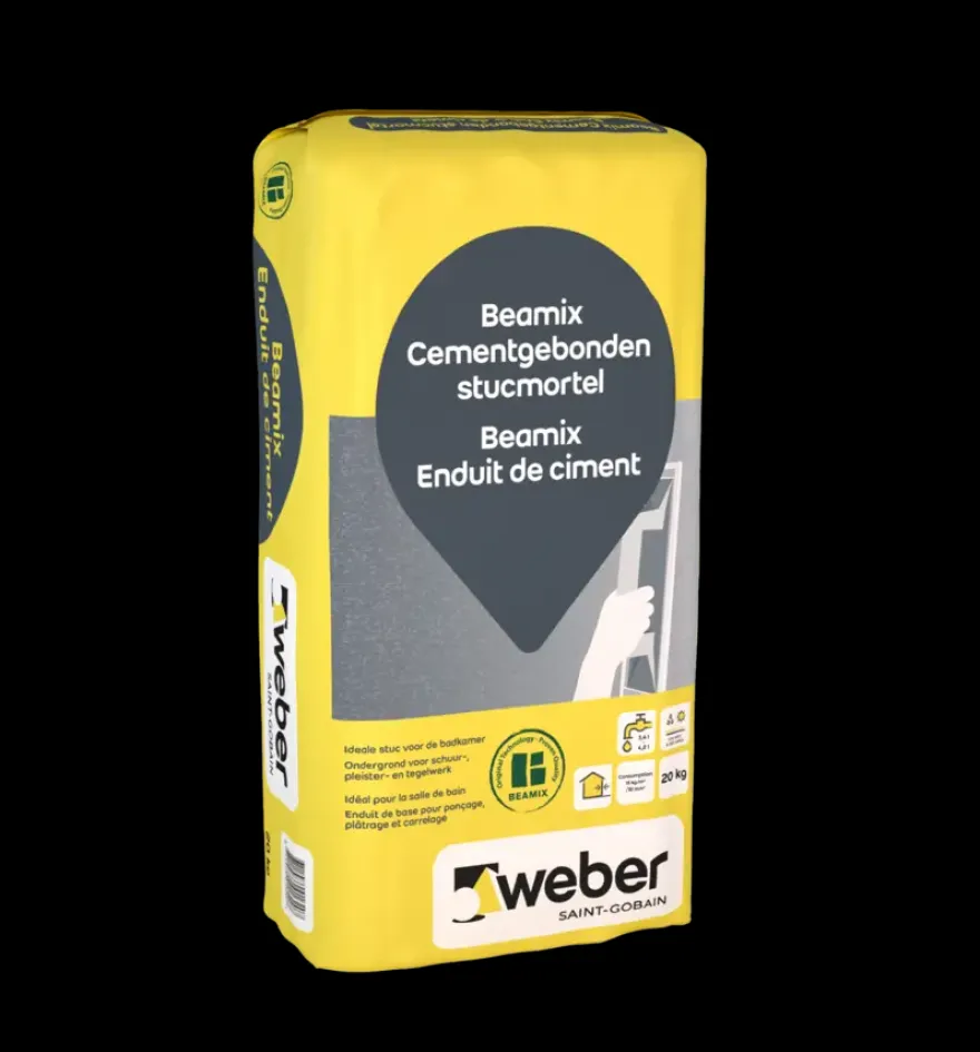 Weber Beamix stucmortel lichtgrijs 20 kg